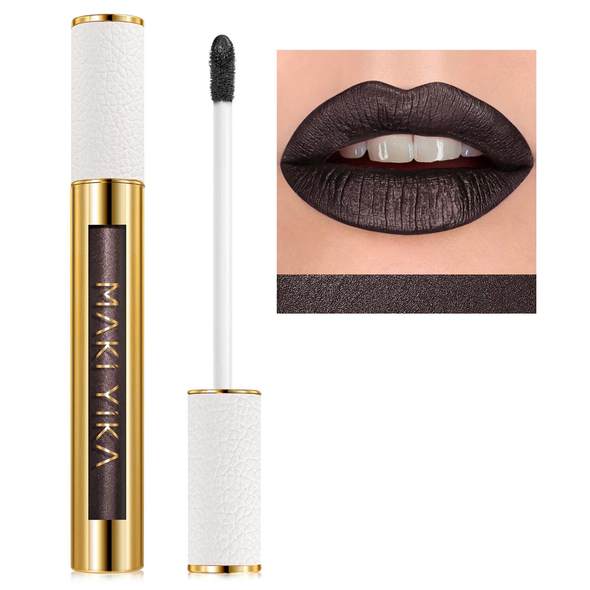 Amazon.com : MAKI YIKA Metallic Lipstick for Women Black Lipsticks
